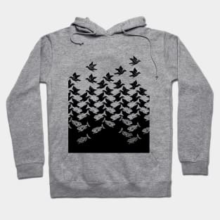 Fish and Birds Art Deco Tessellation Hoodie